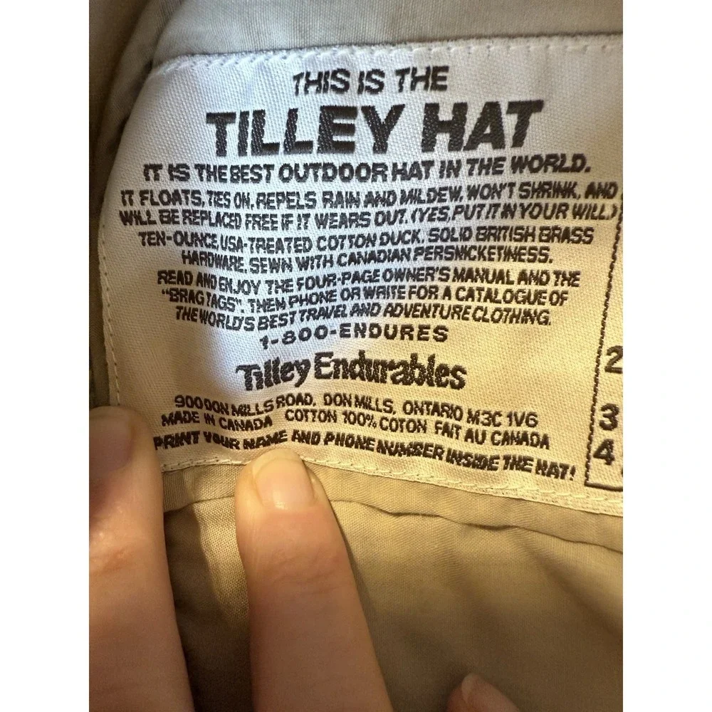 TILLEY Endurables Hat 7 Floating Lightweight Nylon Classic Hiking Beige Outdoor